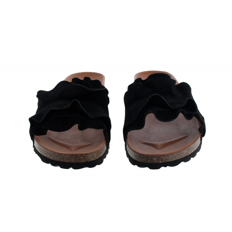 Rocio Mules - Black  Suede