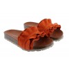 Rocio Mules - Orange Suede