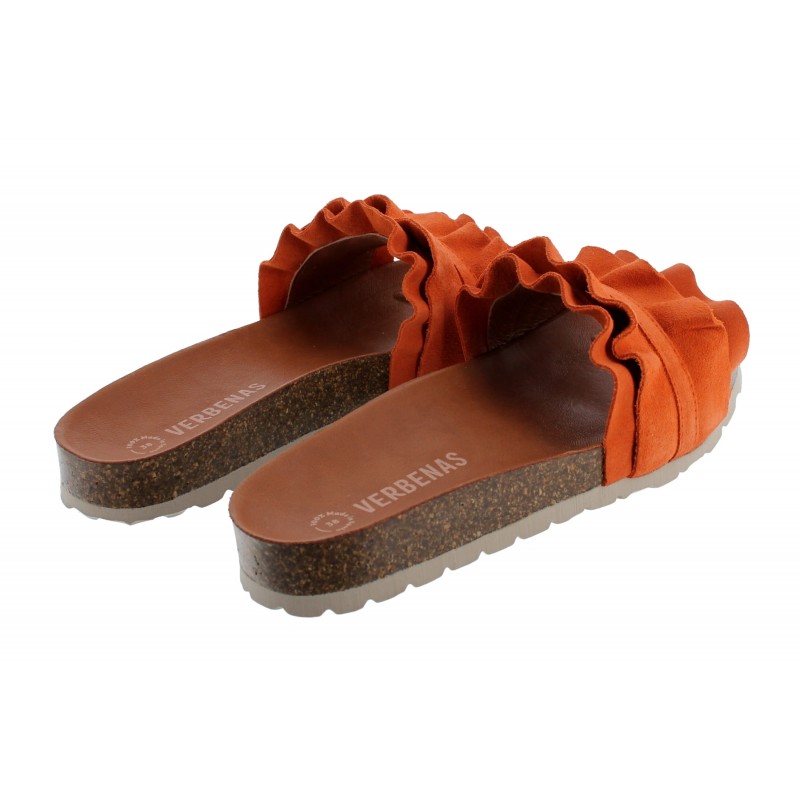 Rocio Mules - Orange Suede